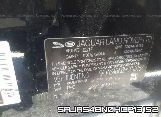 SAJAS4BN0HCP13152 фото 10