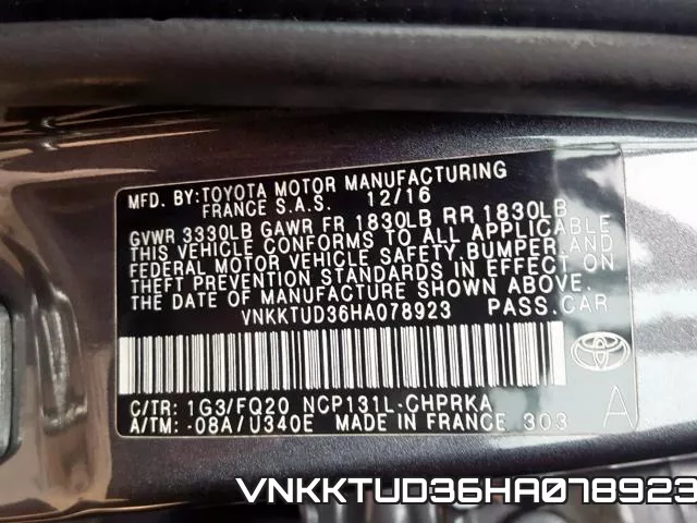 VNKKTUD36HA078923 фото 2