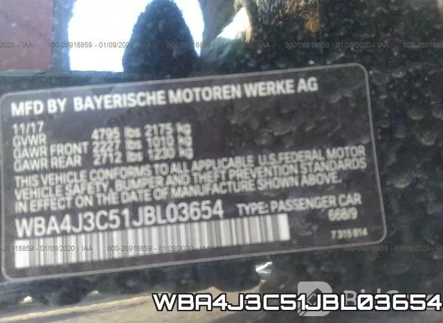 WBA4J3C51JBL03654 фото 10