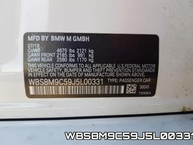 WBS8M9C59J5L00331 фото 2