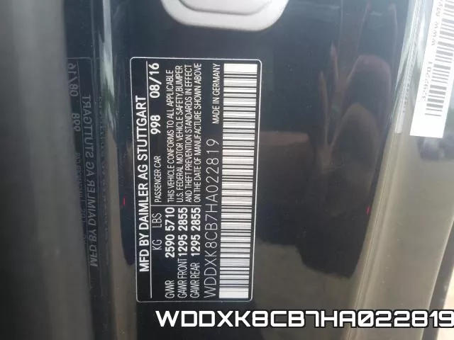 WDDXK8CB7HA022819 фото 2