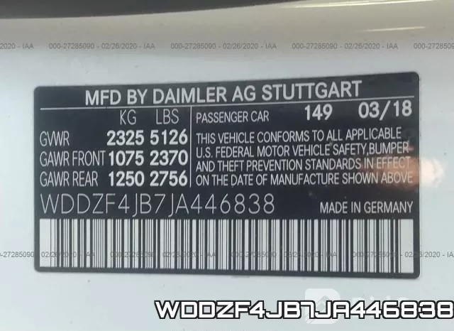 WDDZF4JB7JA446838 фото 10