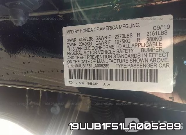 19UUB1F51LA005289 фото 10