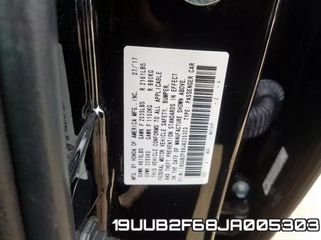 19UUB2F68JA005303 фото 2
