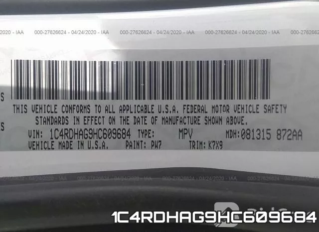 1C4RDHAG9HC609684 фото 10