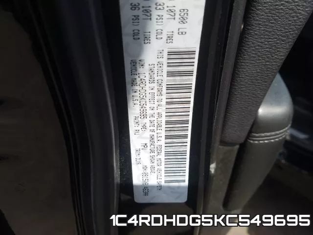1C4RDHDG5KC549695 фото 2