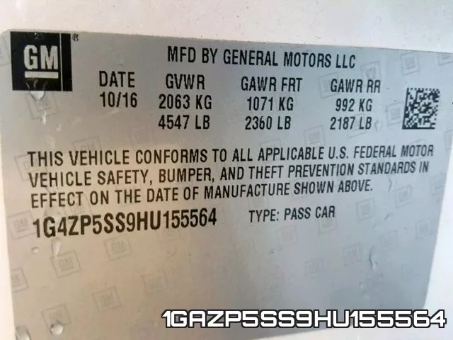 1GAZP5SS9HU155564 фото 2