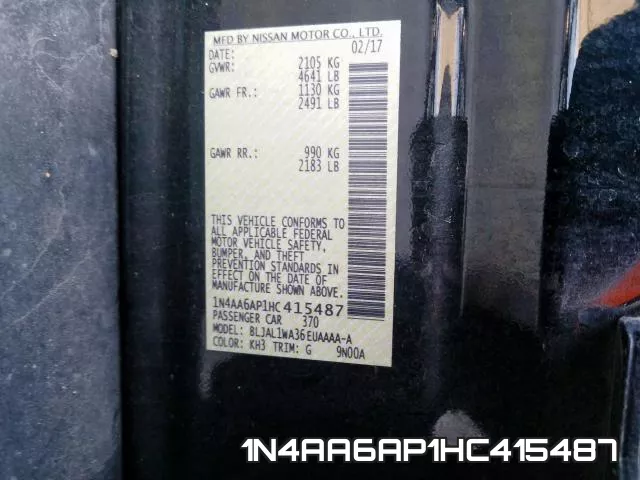 1N4AA6AP1HC415487 фото 2