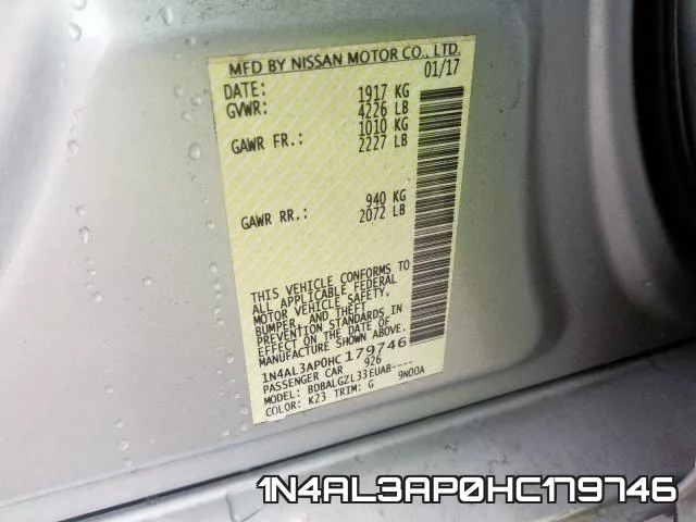 1N4AL3AP0HC179746 фото 2