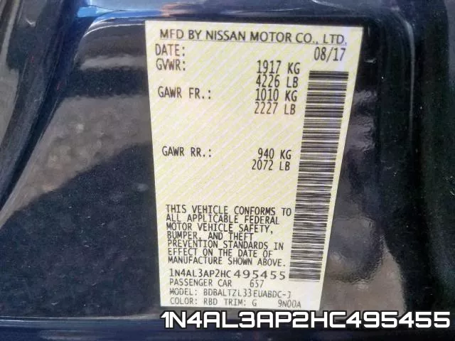 1N4AL3AP2HC495455 фото 2