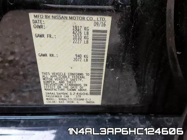 1N4AL3AP6HC124606 фото 2
