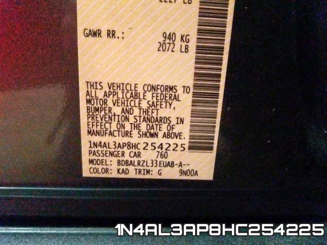 1N4AL3AP8HC254225 фото 2