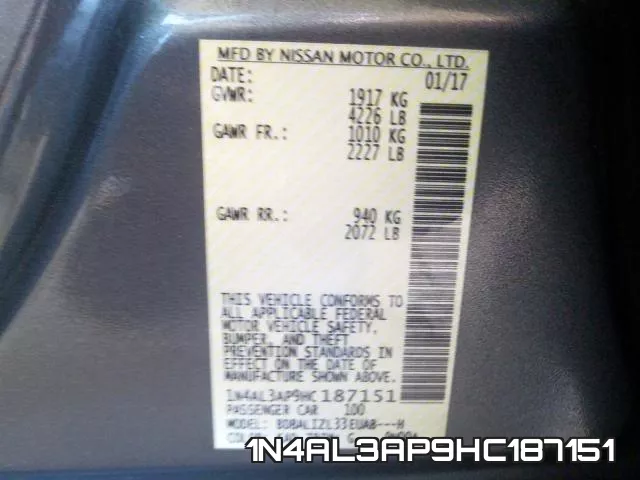 1N4AL3AP9HC187151 фото 2