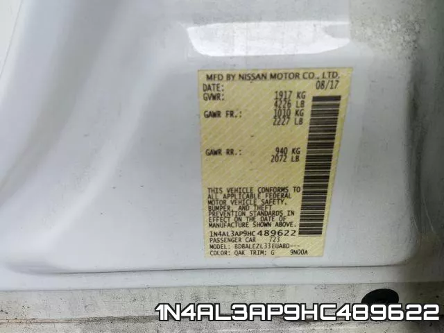 1N4AL3AP9HC489622 фото 2