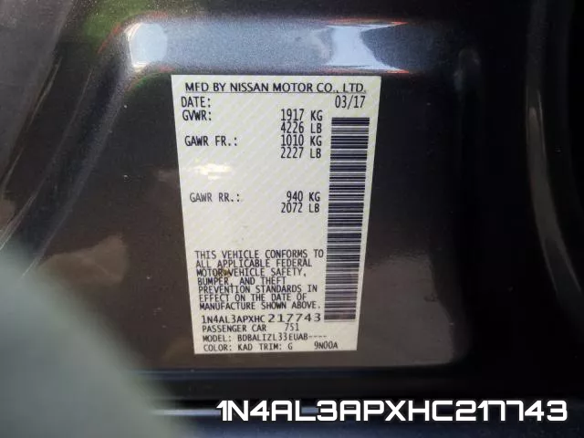 1N4AL3APXHC217743 фото 2