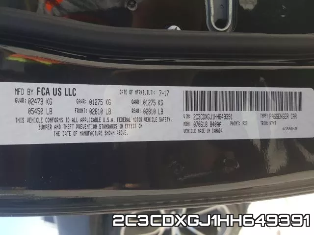 2C3CDXGJ1HH649391 фото 2