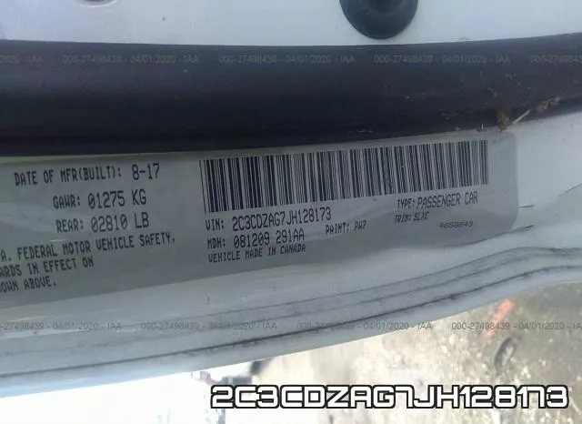 2C3CDZAG7JH128173 фото 10