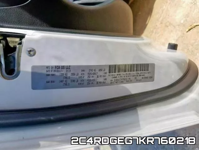 2C4RDGEG7KR760218 фото 2