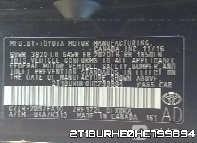 2T1BURHE0HC799894 фото 10