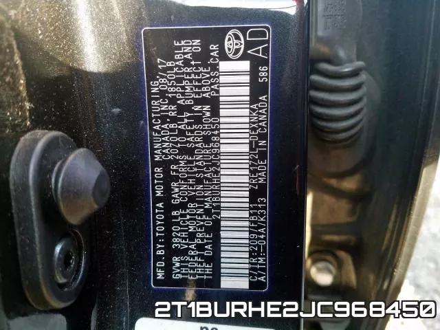 2T1BURHE2JC968450 фото 2
