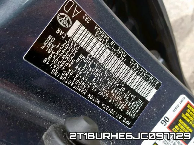 2T1BURHE6JC097729 фото 2