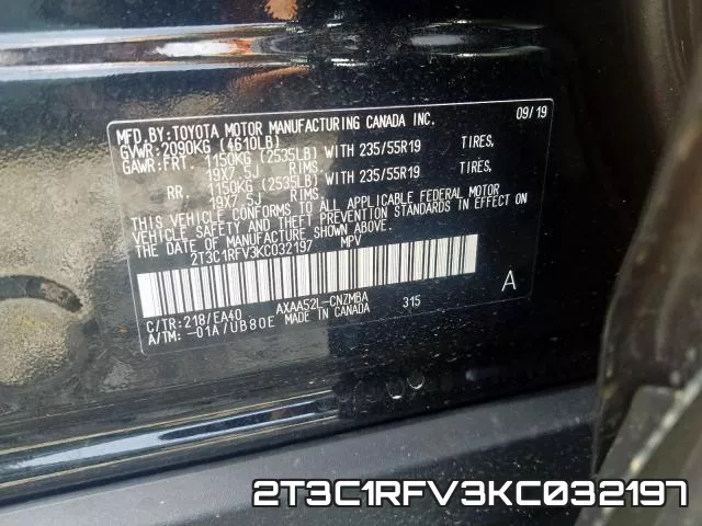 2T3C1RFV3KC032197 фото 2