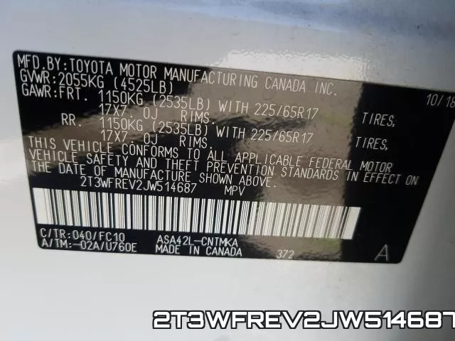 2T3WFREV2JW514687 фото 2