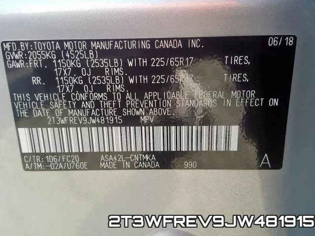 2T3WFREV9JW481915 фото 2