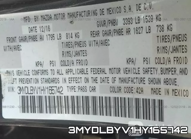 3MYDLBYV1HY165742 фото 10