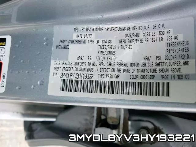 3MYDLBYV3HY193221 фото 2