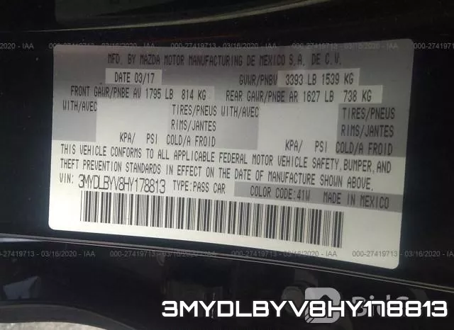 3MYDLBYV8HY178813 фото 10