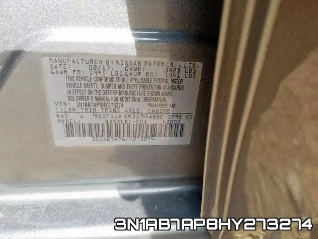3N1AB7AP8HY273274 фото 2