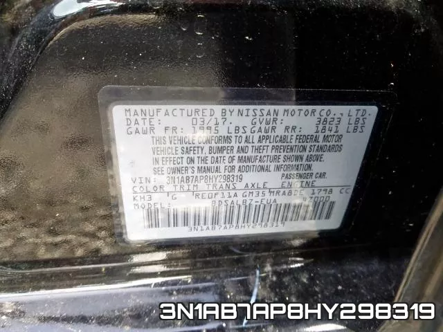 3N1AB7AP8HY298319 фото 2