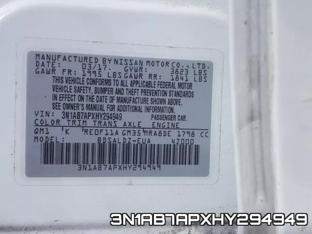 3N1AB7APXHY294949 фото 2