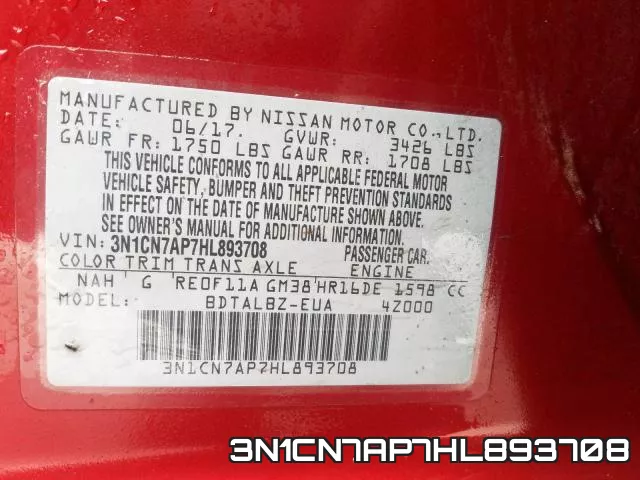 3N1CN7AP7HL893708 фото 2