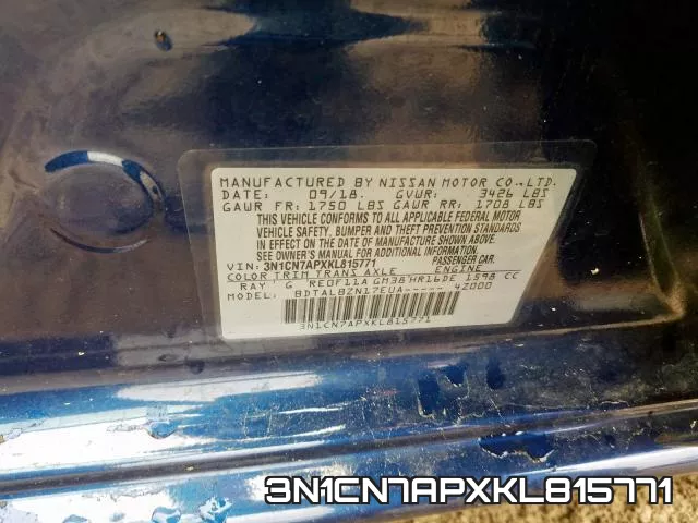 3N1CN7APXKL815771 фото 2