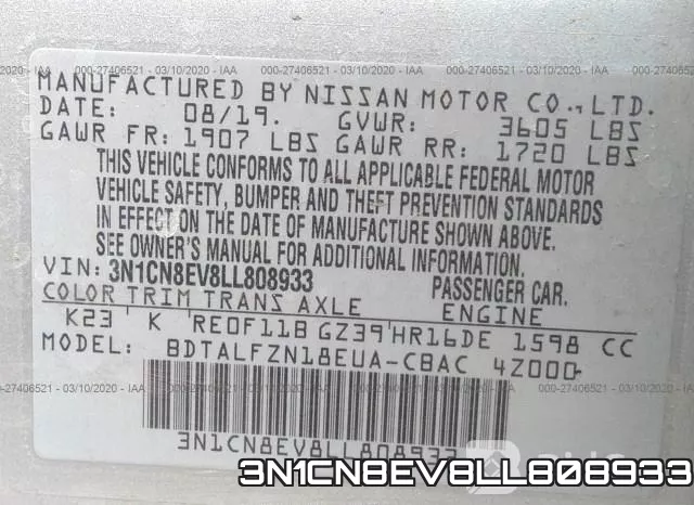 3N1CN8EV8LL808933 фото 10