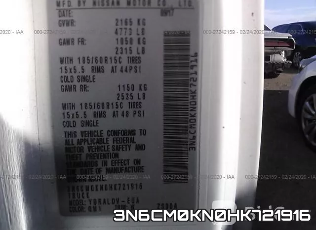 3N6CM0KN0HK721916 фото 10
