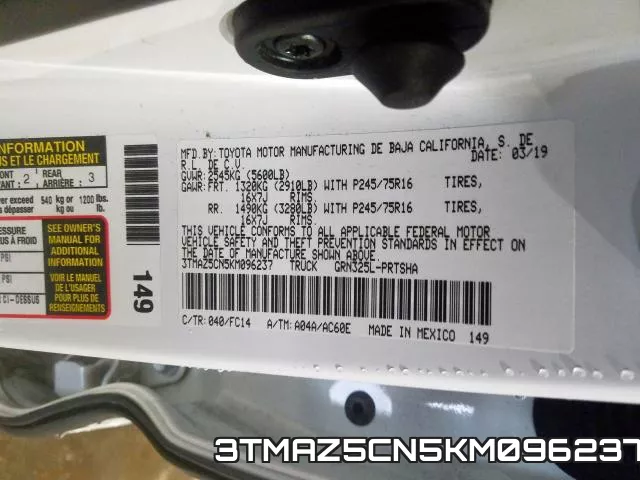 3TMAZ5CN5KM096237 фото 2
