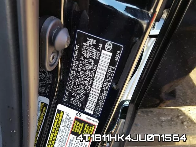 4T1B11HK4JU071564 фото 2