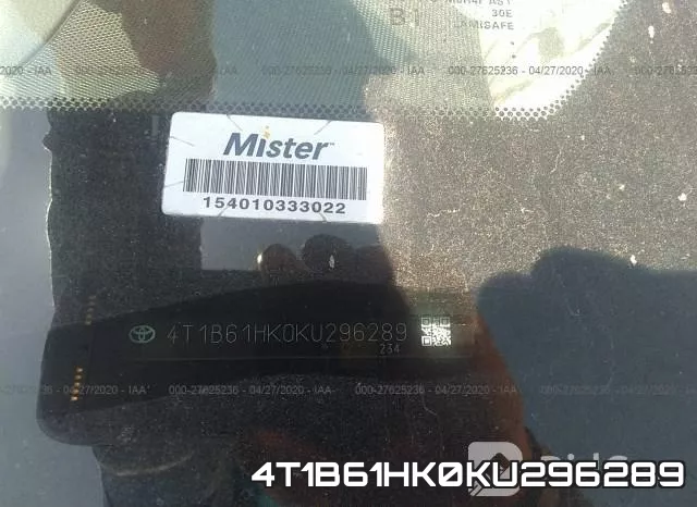 4T1B61HK0KU296289 фото 10