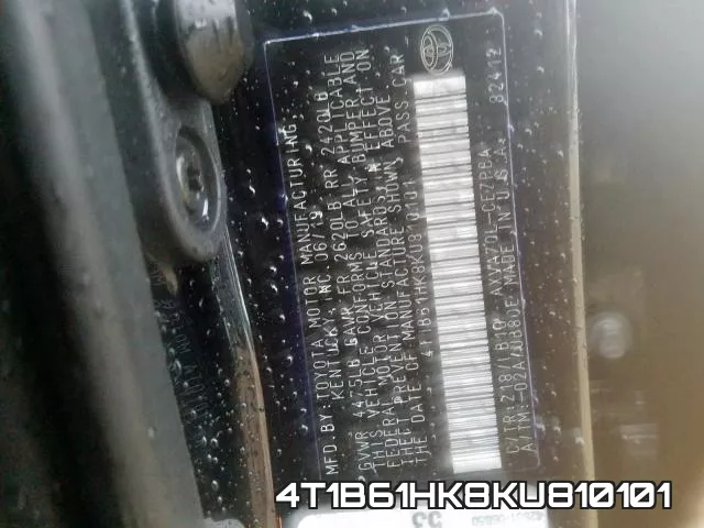 4T1B61HK8KU810101 фото 2