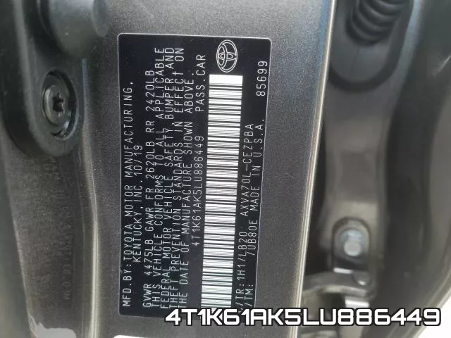4T1K61AK5LU886449 фото 2
