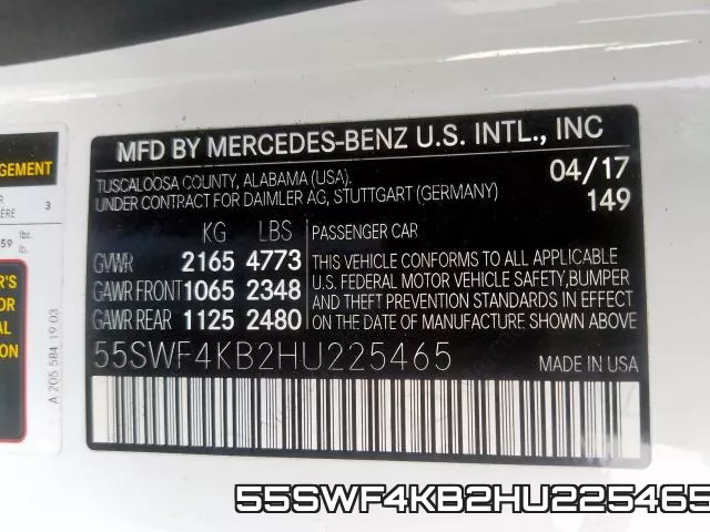 55SWF4KB2HU225465 фото 2