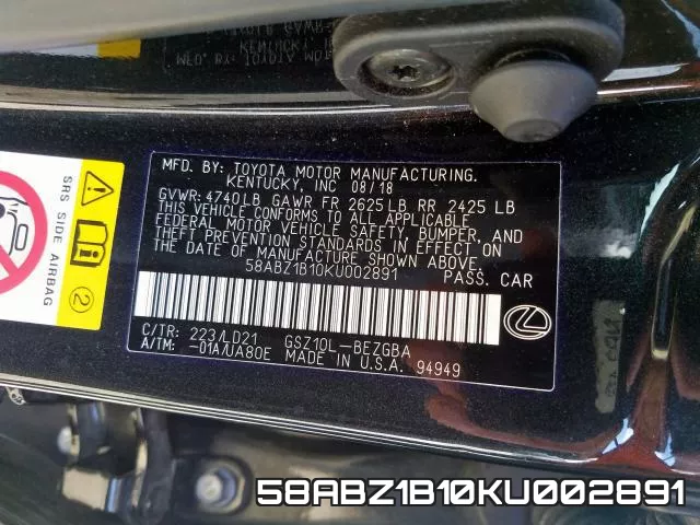 58ABZ1B10KU002891 фото 2