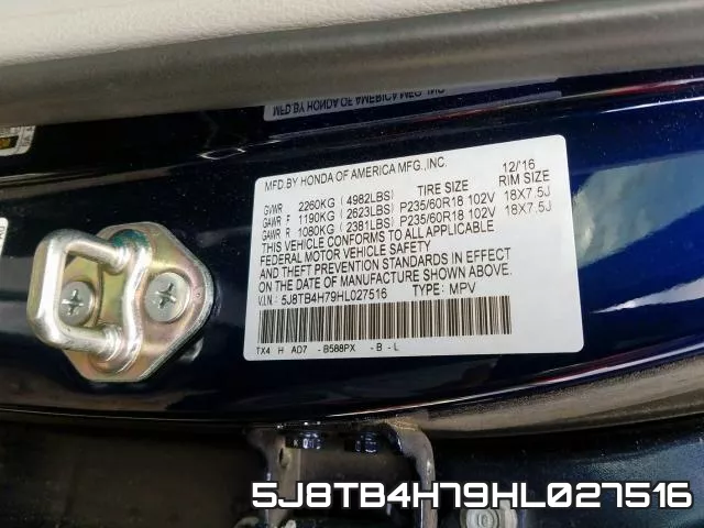 5J8TB4H79HL027516 фото 2
