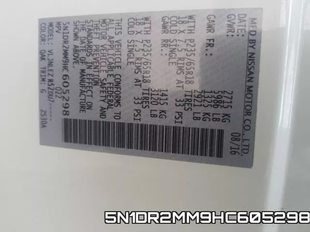 5N1DR2MM9HC605298 фото 2
