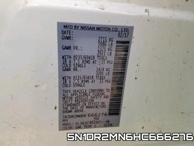 5N1DR2MN6HC666276 фото 2