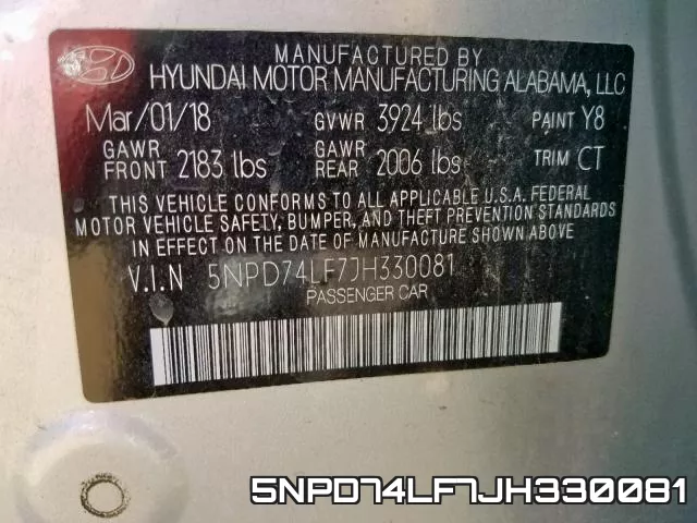 5NPD74LF7JH330081 фото 2