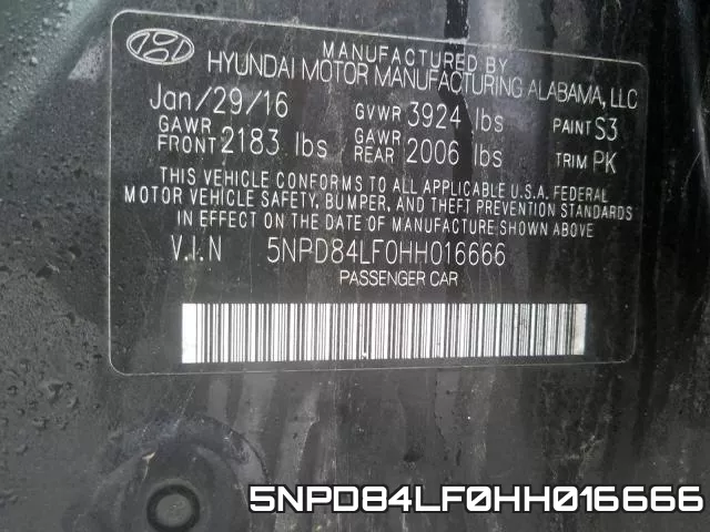 5NPD84LF0HH016666 фото 2